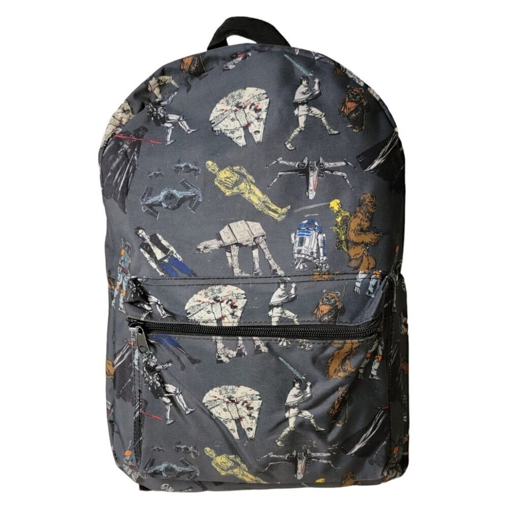 Star Wars 17'' Backpack All-Over Print Bag Comic Characters - RARE